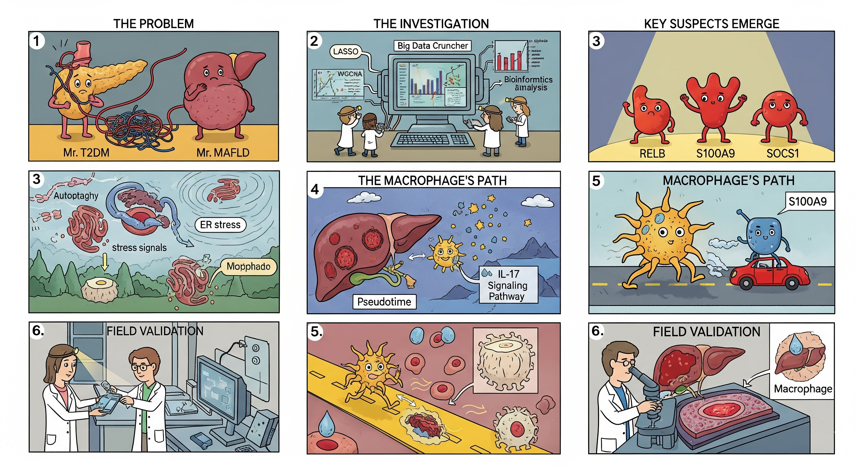 Systems biology visualization linking pancreatic islets and hepatocytes through RELB, S100A9, and SOCS1 signalling